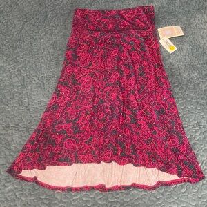 NWT LuLaRoe Size S Azure Skirt Flare Wide Band Vivid Colors Stretch